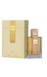 Frasco y caja del perfume Lattafa Angham Eau de Parfum de 100 ml
