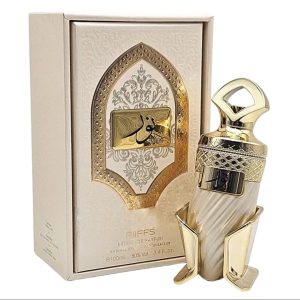 Frasco y caja del perfume Noor de Riiffs de 100 ml.